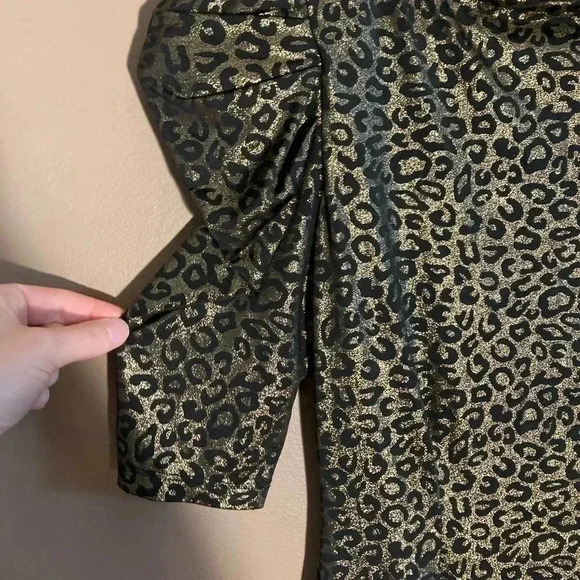 Guess  leopard print dress puffed sleeves - Picture 2 of 4